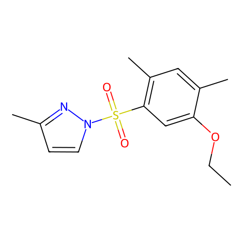 1-[(5-ethoxy-2,4-dimethylphenyl)sulfonyl]-3-methyl-1H-pyrazole structure