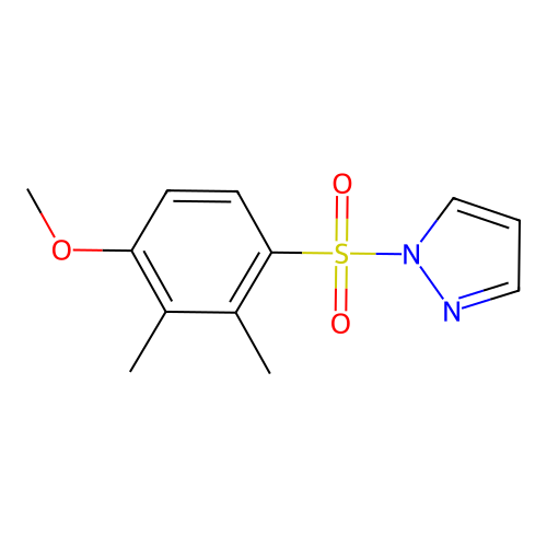1-(4-methoxy-2,3-dimethylbenzenesulfonyl)-1H-pyrazole structure