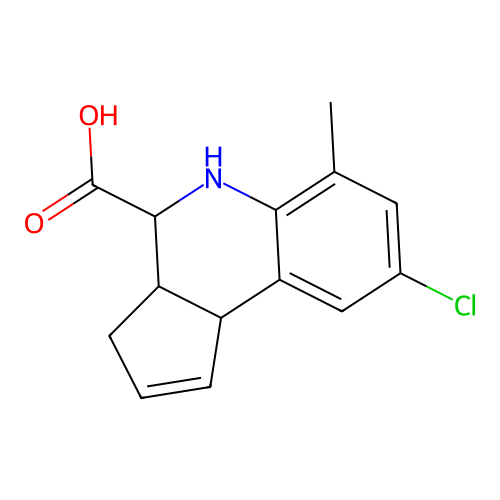 (3aR,4S,9bS)-8-chloro-6-methyl-3a,4,5,9b-tetrahydro-3H-cyclopenta[c]quinoline-4-carboxylic acid structure