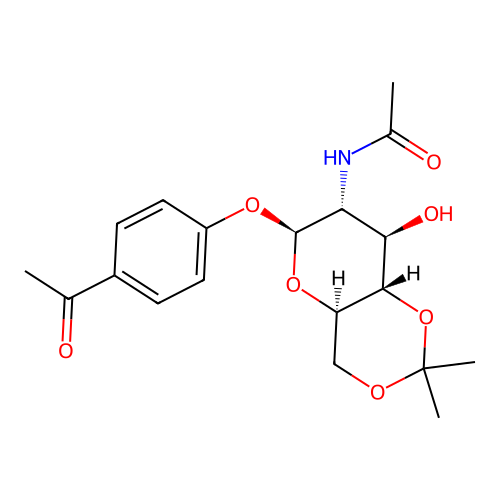 n-((4ar,6s,7r,8r,8as)-6-(4-acetylphenoxy)-8-hydroxy-2,2-dimethylhexahydropyrano[3,2-d][1,3]dioxin-7-yl)acetamide structure