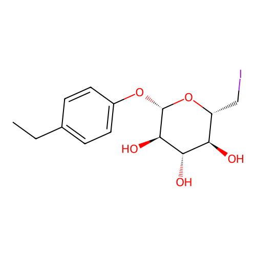 4-ethylphenyl 6-deoxy-6-iodo-beta-D-glucopyranoside structure