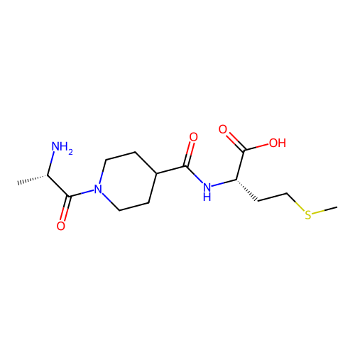 N-{[1-(L-alanyl)piperidin-4-yl]carbonyl}-L-methionine structure