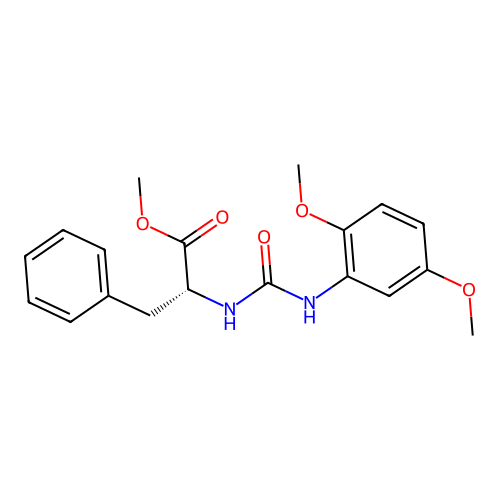 methyl N-[(2,5-dimethoxyphenyl)carbamoyl]-D-phenylalaninate structure