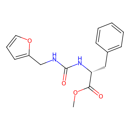 methyl N-[(furan-2-ylmethyl)carbamoyl]-D-phenylalaninate structure