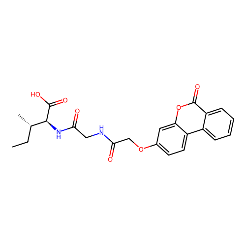 (2S,3S)-3-methyl-2-(2-(2-((6-oxo-6H-benzo[c]chromen-3-yl)oxy)acetamido)acetamido)pentanoic acid structure