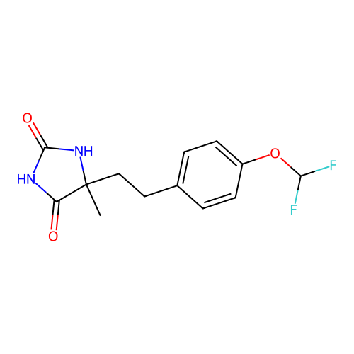 5-{2-[4-(Difluoromethoxy)phenyl]ethyl}-5-methylimidazolidine-2,4-dione structure