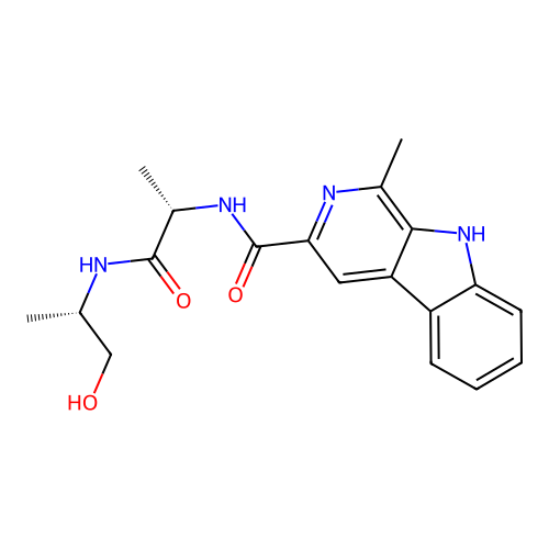 N-((S)-1-(((S)-1-hydroxypropan-2-yl)amino)-1-oxopropan-2-yl)-1-methyl-9H-pyrido[3,4-b]indole-3-carboxamide structure