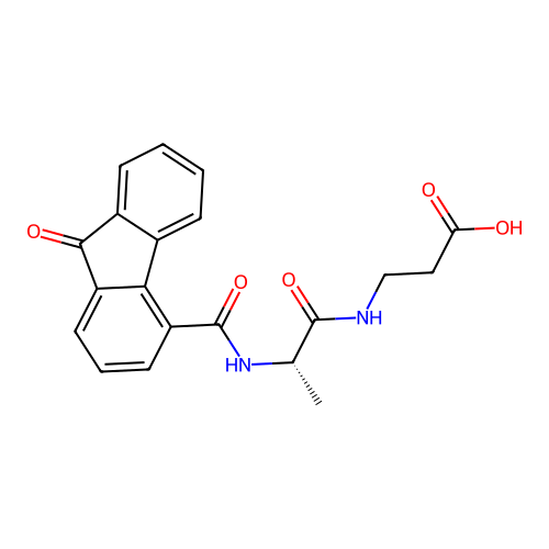 N-[(9-oxo-9H-fluoren-4-yl)carbonyl]-L-alanyl-beta-alanine structure