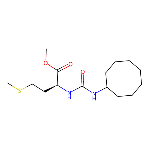 methyl N-(cyclooctylcarbamoyl)-L-methioninate structure