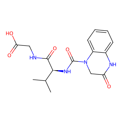 N-[(3-hydroxyquinoxalin-1(2H)-yl)carbonyl]-L-valylglycine structure