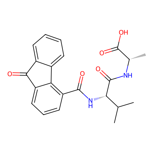 N-[(9-oxo-9H-fluoren-4-yl)carbonyl]-L-valyl-L-alanine structure
