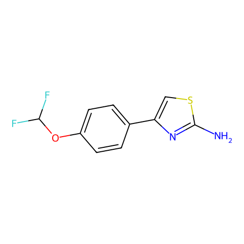 4-[4-(Difluoromethoxy)phenyl]-1,3-thiazol-2-amine structure