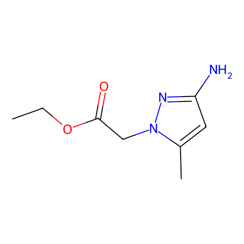 Ethyl 2-(3-amino-5-methyl-1H-pyrazol-1-yl)acetate structure
