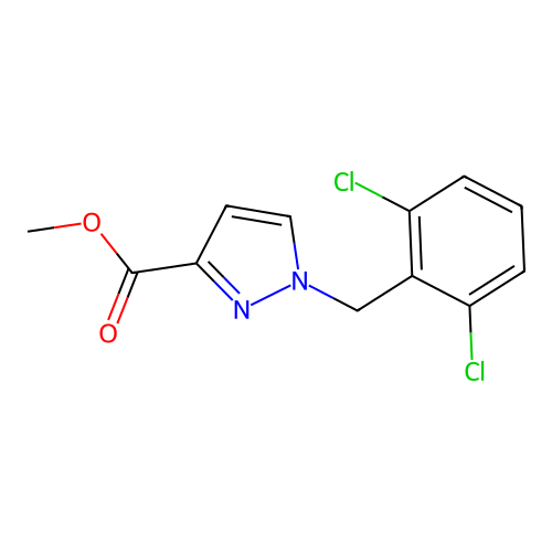 methyl 1-(2,6-dichlorobenzyl)-1H-pyrazole-3-carboxylate structure