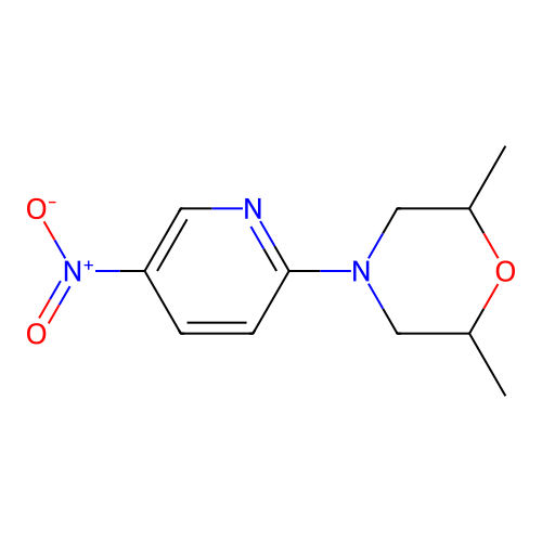 2,6-Dimethyl-4-(5-nitropyridin-2-yl)morpholine structure