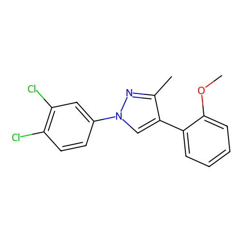 1-(3,4-dichlorophenyl)-4-(2-methoxyphenyl)-3-methyl-1H-pyrazole structure