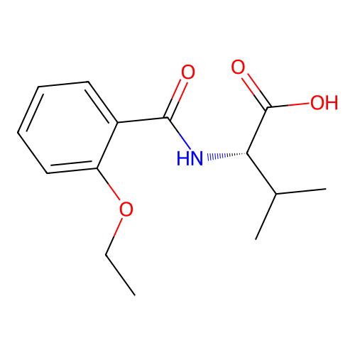 (2S)-2-[(2-ethoxybenzoyl)amino]-3-methylbutanoic acid structure