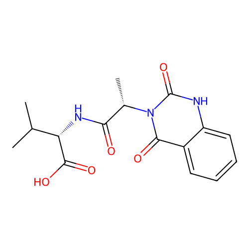 (S)-2-((S)-2-(2,4-dioxo-1,2-dihydroquinazolin-3(4H)-yl)propanamido)-3-methylbutanoic acid structure