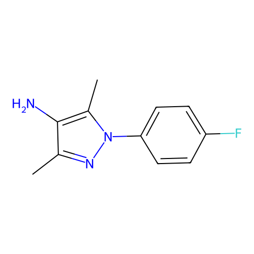 1-(4-Fluorophenyl)-3,5-dimethylpyrazol-4-amine structure