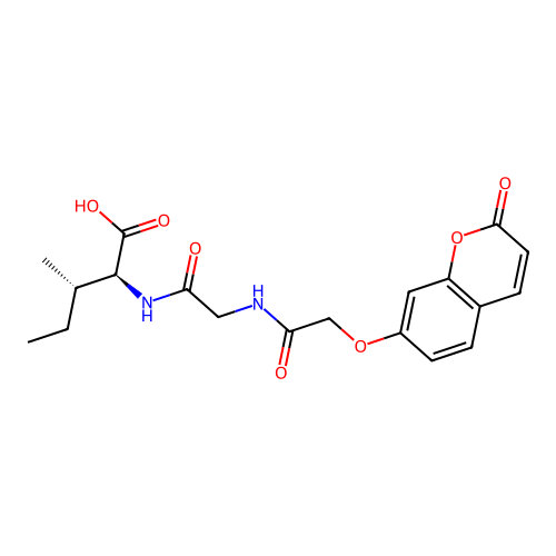 (2S,3S)-3-methyl-2-(2-(2-((2-oxo-2H-chromen-7-yl)oxy)acetamido)acetamido)pentanoic acid structure