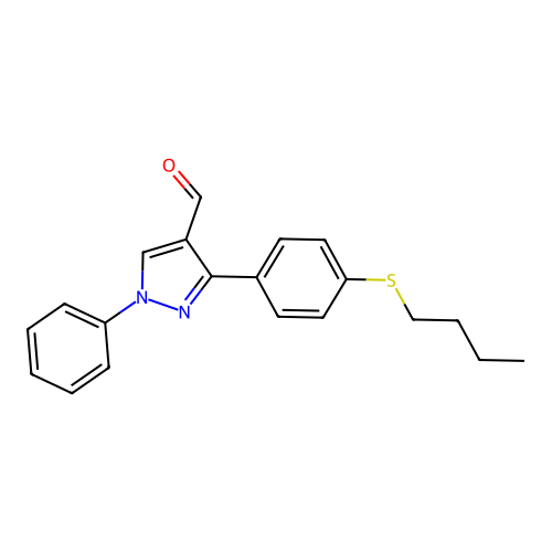 3-[4-(butylsulfanyl)phenyl]-1-phenyl-1H-pyrazole-4-carbaldehyde structure