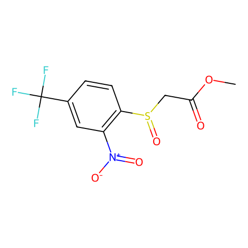 2-[2-Nitro-4-(trifluoromethyl)phenyl]sulfinylacetic acid methyl ester structure