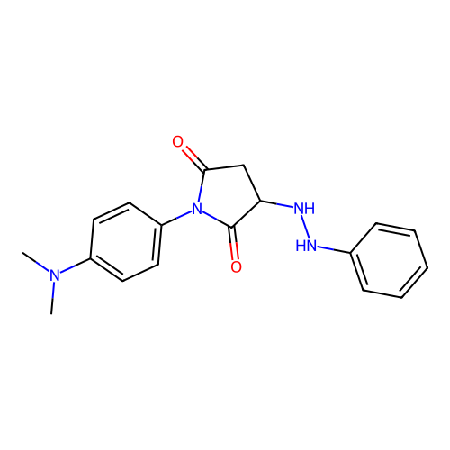 1-(4-(Dimethylamino)phenyl)-3-(2-phenylhydrazinyl)pyrrolidine-2,5-dione structure