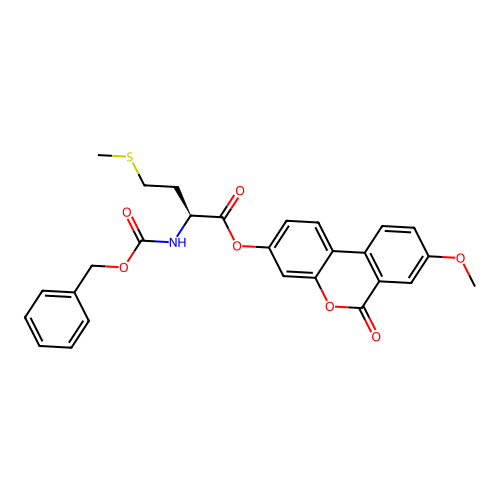 (S)-8-methoxy-6-oxo-6H-benzo[c]chromen-3-yl 2-(((benzyloxy)carbonyl)amino)-4-(methylthio)butanoate structure