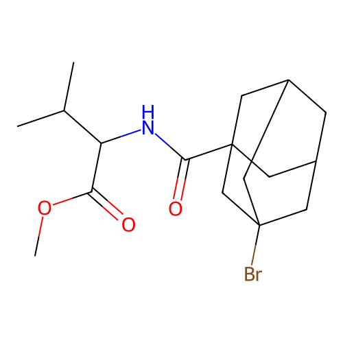 Methyl 2-[(3-bromoadamantane-1-carbonyl)amino]-3-methylbutanoate structure