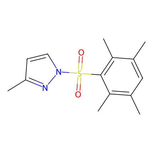 3-methyl-1-[(2,3,5,6-tetramethylphenyl)sulfonyl]-1H-pyrazole structure