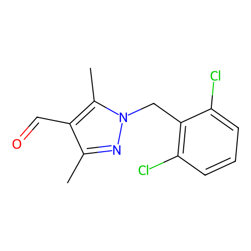1-[(2,6-dichlorophenyl)methyl]-3,5-dimethyl-1H-pyrazole-4-carbaldehyde structure