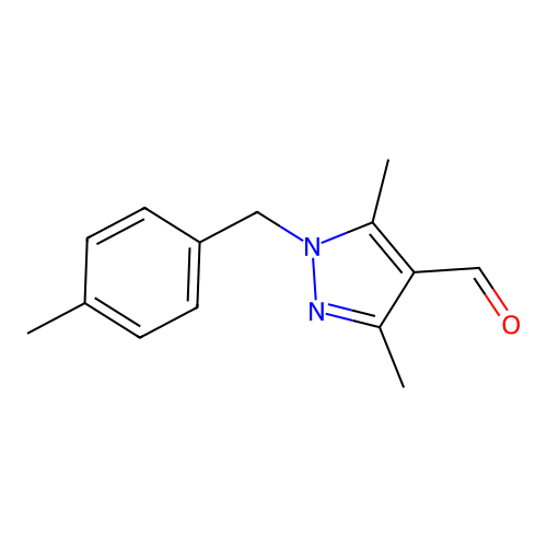 3,5-dimethyl-1-[(4-methylphenyl)methyl]-1H-pyrazole-4-carbaldehyde structure