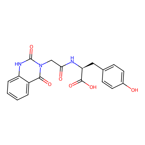 N-[(2-hydroxy-4-oxoquinazolin-3(4H)-yl)acetyl]-L-tyrosine structure