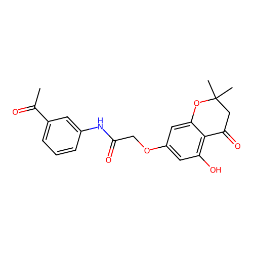 N-(3-acetylphenyl)-2-((5-hydroxy-2,2-dimethyl-4-oxochroman-7-yl)oxy)acetamide structure
