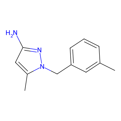 5-methyl-1-(3-methylbenzyl)-1H-pyrazol-3-amine structure