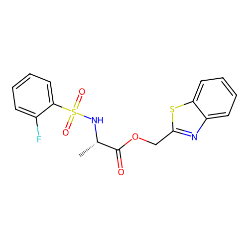 (S)-Benzo[d]thiazol-2-ylmethyl 2-(2-fluorophenylsulfonamido)propanoate structure