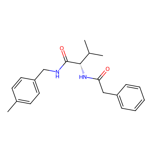 (2S)-3-methyl-N-[(4-methylphenyl)methyl]-2-[(2-phenylacetyl)amino]butanamide structure