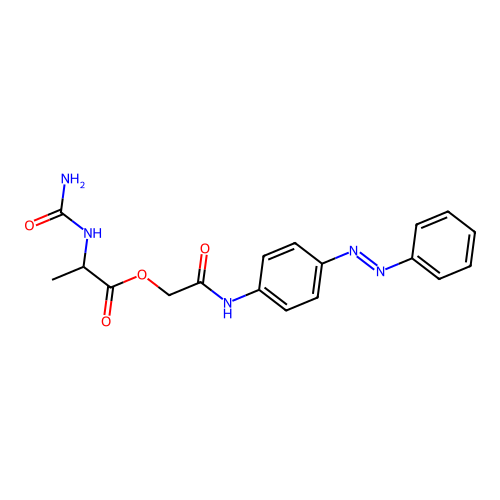 2-Oxo-2-[4-(phenyldiazenyl)anilino]ethyl 2-(carbamoylamino)propanoate structure