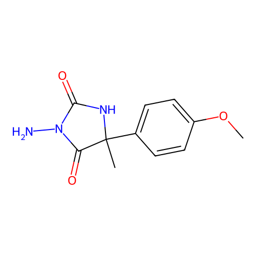 3-Amino-5-(4-methoxyphenyl)-5-methylimidazolidine-2,4-dione structure