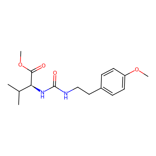 (S)-methyl 2-(3-(4-methoxyphenethyl)ureido)-3-methylbutanoate structure