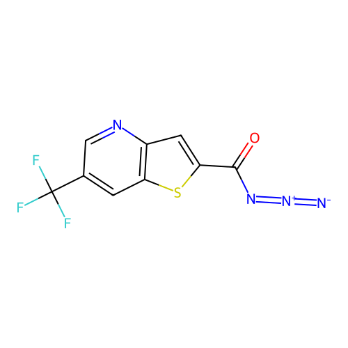 6-(Trifluoromethyl)thieno[3,2-b]pyridine-2-carbonyl azide structure
