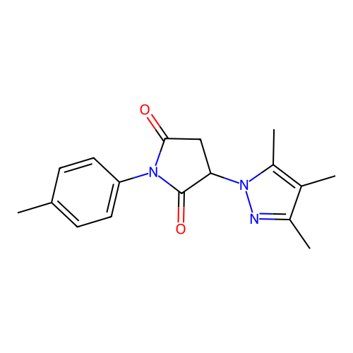 1-(4-Methylphenyl)-3-(3,4,5-trimethylpyrazol-1-yl)pyrrolidine-2,5-dione structure