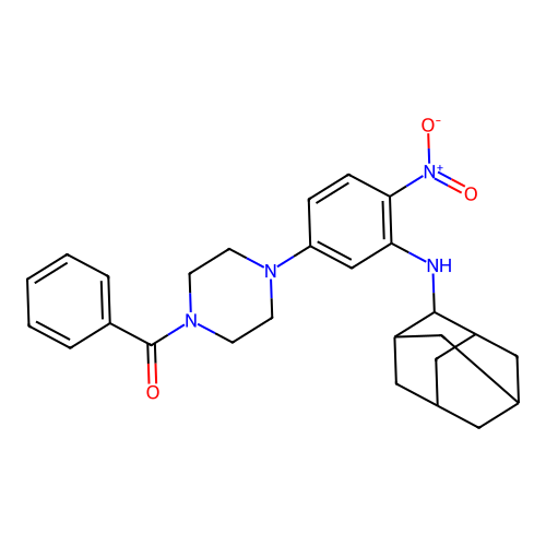 [4-[3-(2-Adamantylamino)-4-nitrophenyl]piperazin-1-yl]-phenylmethanone structure