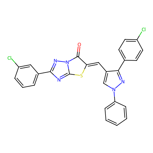 C26H15Cl2N5OS structure