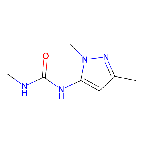 N-(1,3-dimethyl-1H-pyrazol-5-yl)-N'-methylurea structure