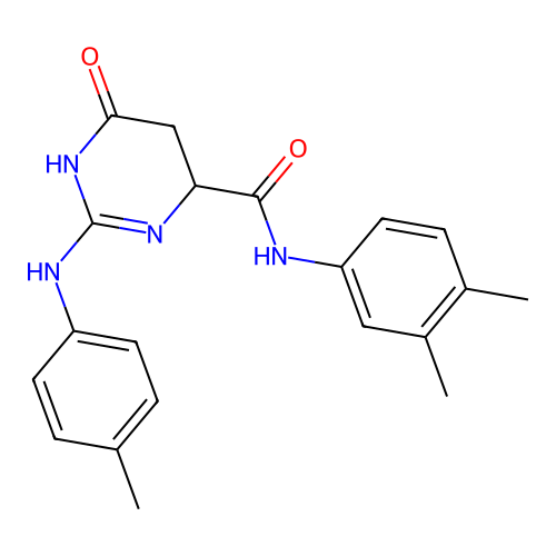 N-(3,4-dimethylphenyl)-2-(4-methylanilino)-6-oxo-4,5-dihydro-1H-pyrimidine-4-carboxamide structure