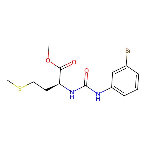 (S)-2-[3-(3-Bromo-phenyl)-ureido]-4-methylsulfanyl-butyric acid methyl ester structure