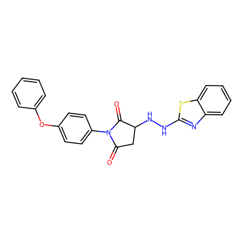 3-[2-(1,3-Benzothiazol-2-yl)hydrazinyl]-1-(4-phenoxyphenyl)pyrrolidine-2,5-dione structure