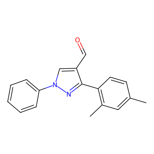 3-(2,4-dimethylphenyl)-1-phenyl-1H-pyrazole-4-carbaldehyde structure