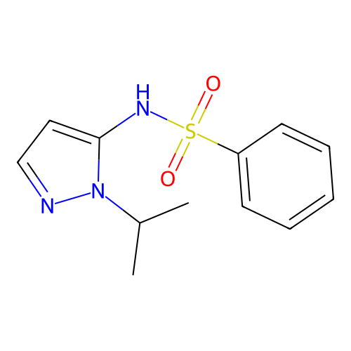 N-[1-(propan-2-yl)-1H-pyrazol-5-yl]benzenesulfonamide structure